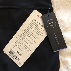 lululemon. Train Times Crop. Size 8. Black. NWT.